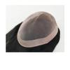 Men’s 16-Inch Human Hair Toupee with Fine Mono Top view 1