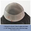 Men’s 16-Inch Human Hair Toupee with Fine Mono Top view 3