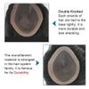 Men’s 16-Inch Human Hair Toupee with Fine Mono Top view 4