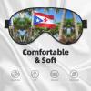 Puerto Rico Flag Frog Palm Print Sleep Mask view 3