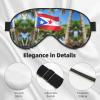 Puerto Rico Flag Frog Palm Print Sleep Mask view 4