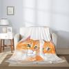 YYHWHJDE Super-Soft Blanket with Orange Cat Pattern, 127 x 101.6 cm view 3