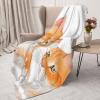 YYHWHJDE Super-Soft Blanket with Orange Cat Pattern, 127 x 101.6 cm view 4