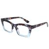 EyeOrion 1-Pack Women's Reading Glasses, Large Square Lenses, Spring Hinges, Blue, +4.00 view 1