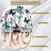 BHAHB Double-Layer Satin Bonnet for Sleeping, Adjustable Reusable Hair Cap, Butterfly Design view 4