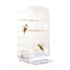 IUBGFTO Solid Wrought-Iron Bird Cage for Parrots, Lovebirds and Finches, White view 1