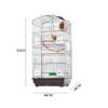 IUBGFTO Solid Wrought-Iron Bird Cage for Parrots, Lovebirds and Finches, White view 2