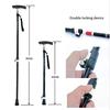 YQZQXWA Folding Walking Cane for Older Adults, Adjustable Aluminum Alloy Cane with Solid Wood Handle and Dragon Pattern view 2
