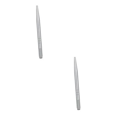 FRCOLOR 2-Piece Permanent Eyebrow Pencil Makeup Tool, Silver