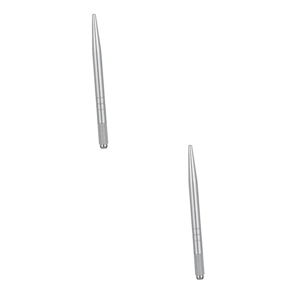 FRCOLOR 2-Piece Permanent Eyebrow Pencil Makeup Tool, Silver
