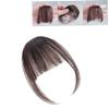 Dark Brown Synthetic Clip-In Bangs view 3