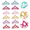 INOOMP 60-Piece Crown-Shaped Pet Hair Clips for Dogs and Cats, Colorful view 2