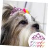 INOOMP 60-Piece Crown-Shaped Pet Hair Clips for Dogs and Cats, Colorful view 3