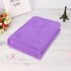 Baby Flannel Blanket, Soft Lightweight Solid-Color Fleece Throw, 45 x 65 cm, Purple view 2