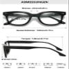 Lanomi Square Reading Glasses +1.5, Blue-Light Filter, Spring Hinges, Black Frame with Tortoiseshell Temples view 2