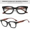 Lanomi Square Reading Glasses +1.5, Blue-Light Filter, Spring Hinges, Black Frame with Tortoiseshell Temples view 3
