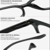 Lanomi Square Reading Glasses +1.5, Blue-Light Filter, Spring Hinges, Black Frame with Tortoiseshell Temples view 4
