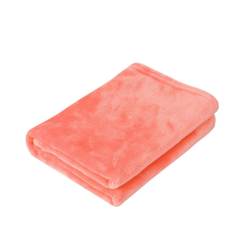 Washable Pet Blanket for Dogs and Cats - Soft Flannel 65 x 45 cm (Pink-1)