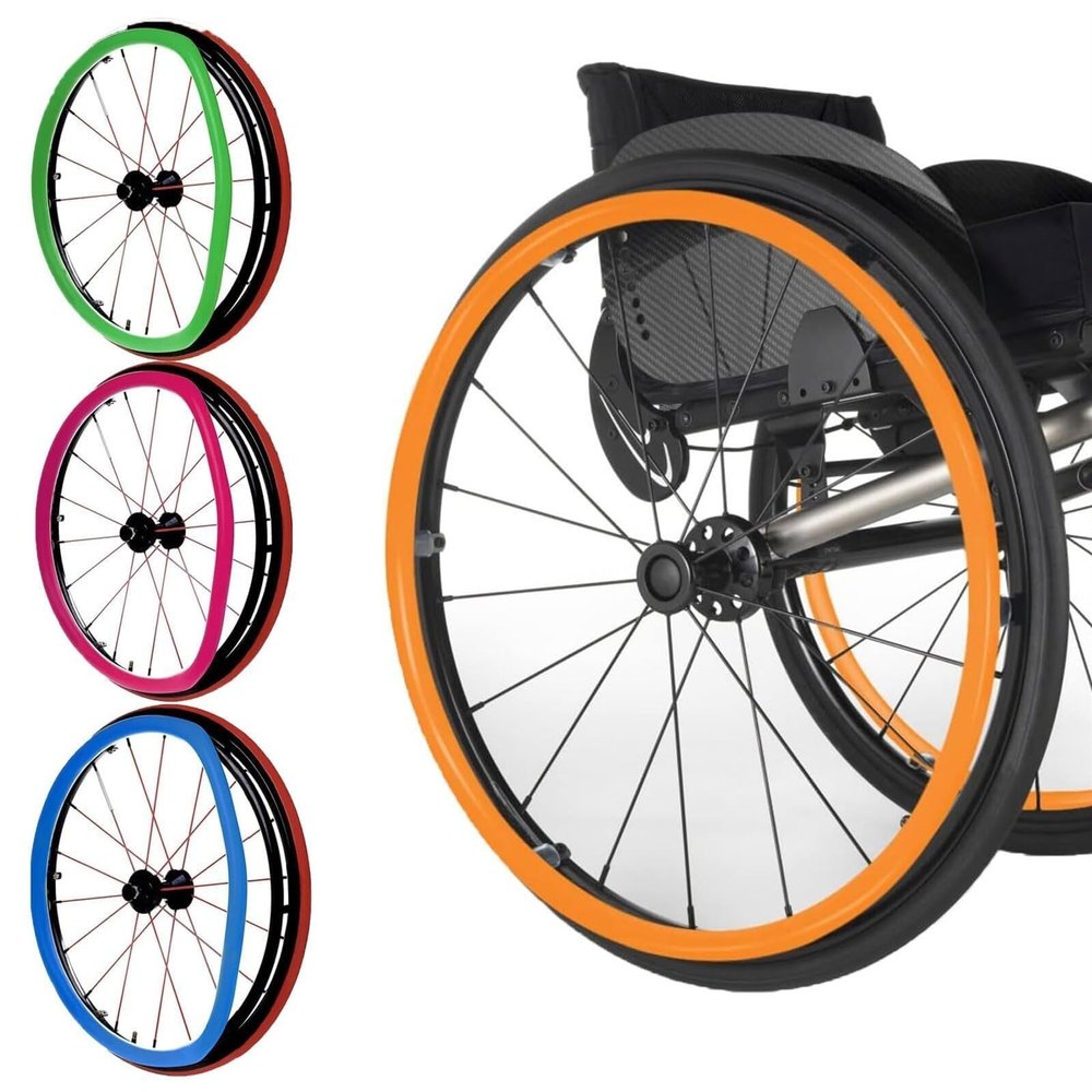 Wheelchair Push-Rim Covers, 22/24-Inch, Non-Slip, 1 Pair