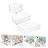 Amosfun 3-Piece Plastic Storage Box with Compartments for Desks view 4