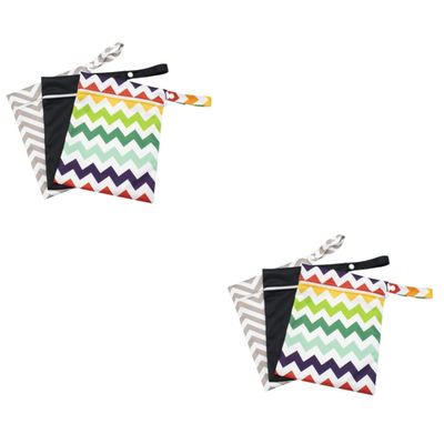 ERINGOGO 2 Sets Multipurpose Hanging Diaper and Toiletry Bags with Zippers, 3 Pieces x 2