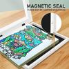 White Wooden Children's Art Frame with Magnetic Flap Cover, 11" L x 8.5" W view 2