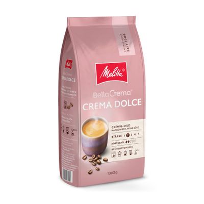 Melitta BellaCrema Crema Dolce Coffee Beans, Strength 2/5, 1 kg