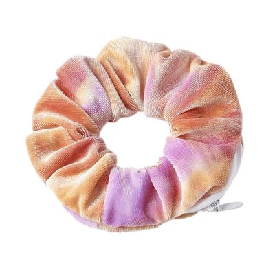 5-Pack Women's Zipper Hair Ties, Orange A