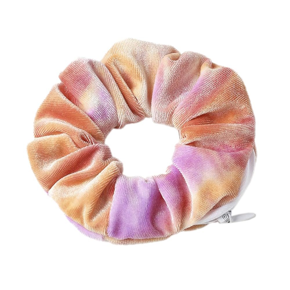 5-Pack Women's Zipper Hair Ties, Orange A