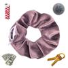 5-Pack Women's Zipper Hair Ties, Orange A view 4