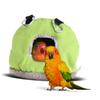 Happyyami 3-Piece Bird Hammock for Small Pets, Warm Hanging Bed for Parrots and Hamsters, Green view 2