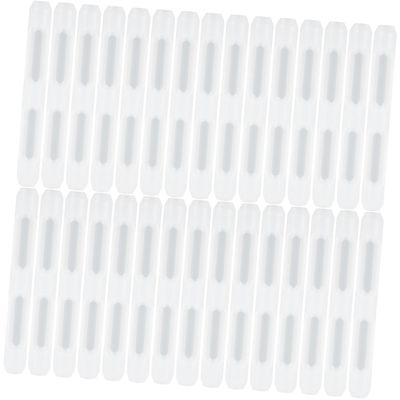 Beavorty 30 Pairs Eyeglass Ear Grips, Anti-Slip Silicone Temple Covers, White