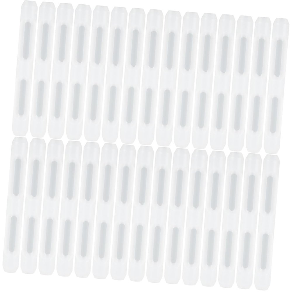 Beavorty 30 Pairs Eyeglass Ear Grips, Anti-Slip Silicone Temple Covers, White