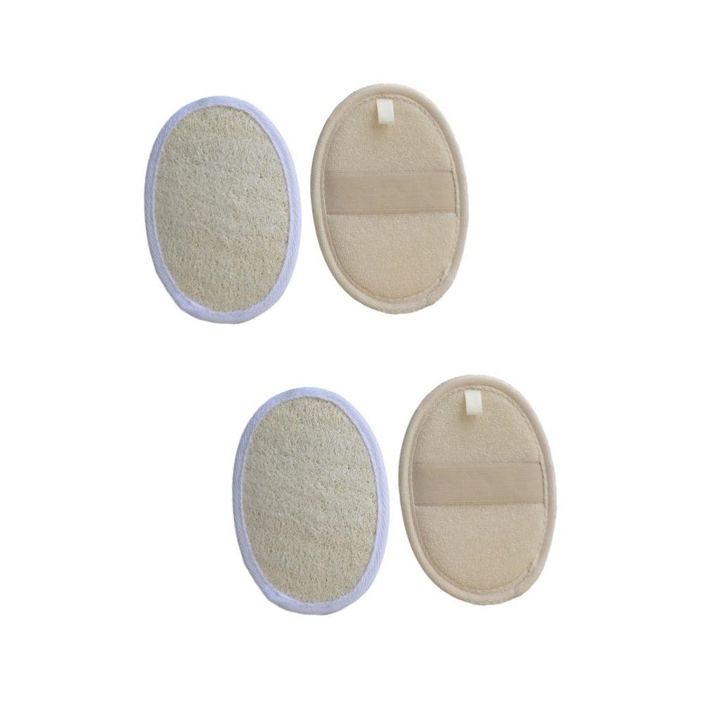 AUTSUPPL 4-Piece Loofah Shower Brushes, Exfoliating Body Brushes