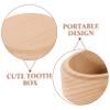 ibasenice 2-Piece Wooden Tooth Boxes, Cute Keepsake Storage Boxes for Baby Teeth and Fetal Hair, Creative Memory Boxes for Baby Showers, Birthdays, and Baptisms view 4