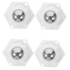 Small Swivel Casters, White, Stainless Steel and ABS, Adhesive, 360° view 1