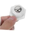 Small Swivel Casters, White, Stainless Steel and ABS, Adhesive, 360° view 4