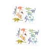 ifundom 4-Sheet Dinosaur Glow-in-the-Dark Wall Stickers view 1