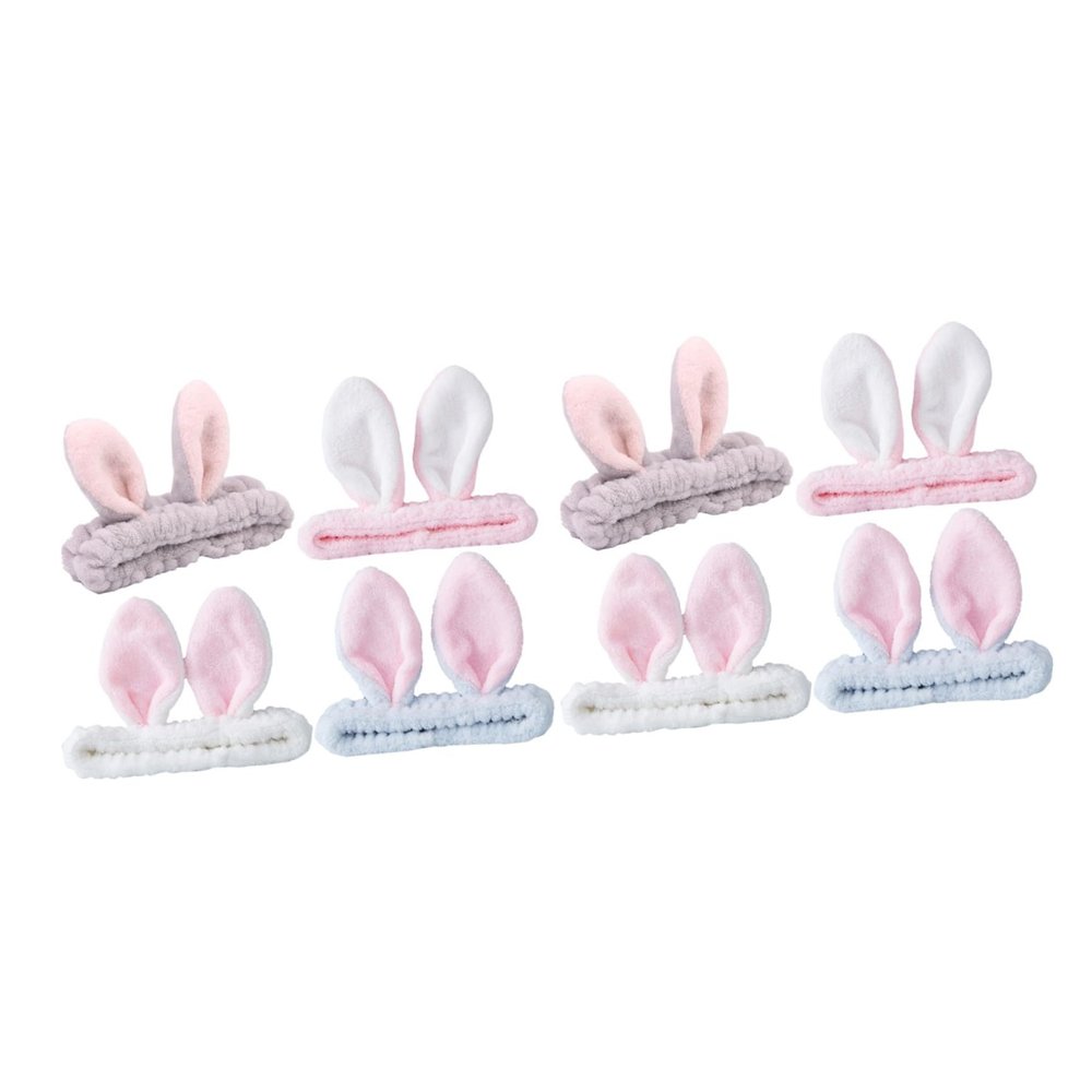 FRCOLOR 8-Pack Bunny Ear Headbands for Girls
