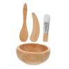 Facial Care Set with Wooden Mask Mixing Bowl, Spatula and Brush view 1