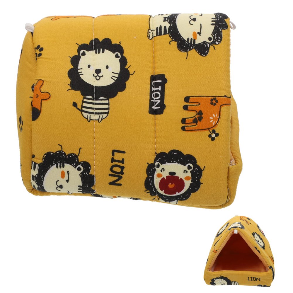 Kisangel Cotton Hamster Nest for Small Pets, Yellow, Warm and Cozy