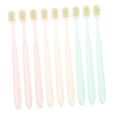 OUNONA 9-Piece Soft-Bristle Toothbrush Set for Adults