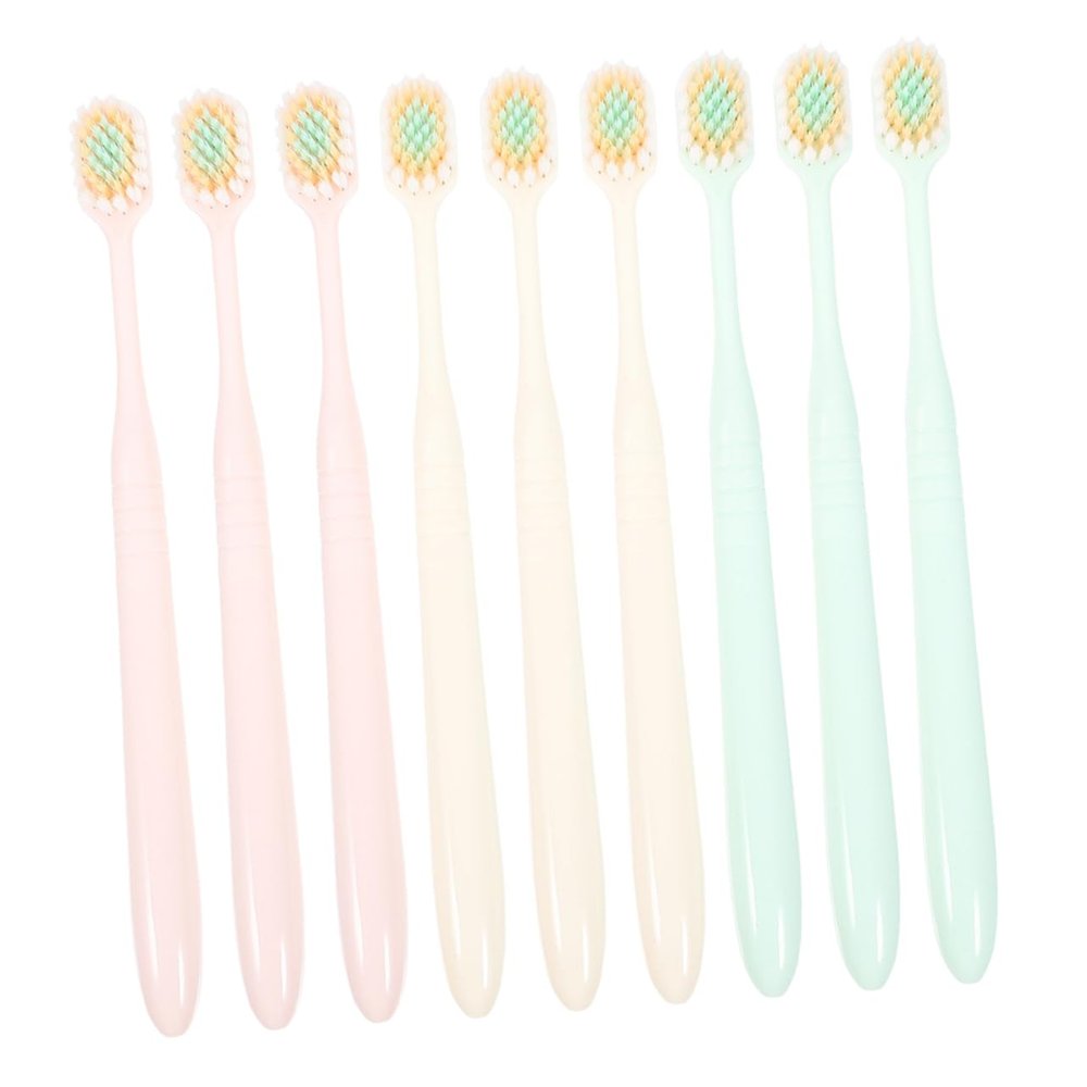 OUNONA 9-Piece Soft-Bristle Toothbrush Set for Adults