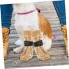 HAPINARY Anti-Slip Dog Paw Protectors, 4-Pack, Cotton, Coffee view 4