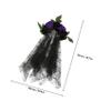 Black Rose Lace Headband Made of Polyester and Lace view 2