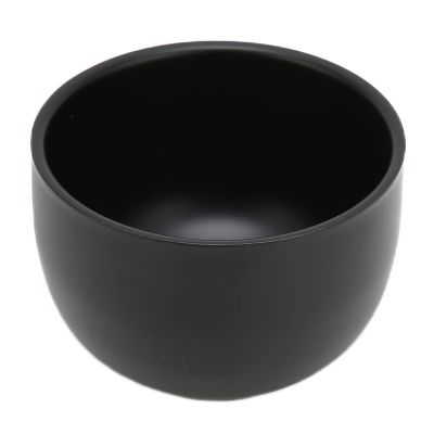 TIKATARER Shaving Bowl, Black Stainless Steel, Non-Slip Design