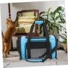 Kisangel Foldable Dog Carrier up to 30 kg, Oxford Fabric and Mesh Pet Carrier Bag, Black view 2