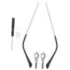 SECFOU Alloy Silver Replacement Eyeglass Arms, Non-Slip Universal Temples for Repair and Replacement view 1