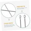 SECFOU Alloy Silver Replacement Eyeglass Arms, Non-Slip Universal Temples for Repair and Replacement view 2