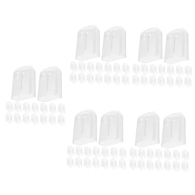 TOVINANNA 120-Piece Reusable Toothbrush Head Covers, Transparent Protective Caps for Electric Toothbrush Heads